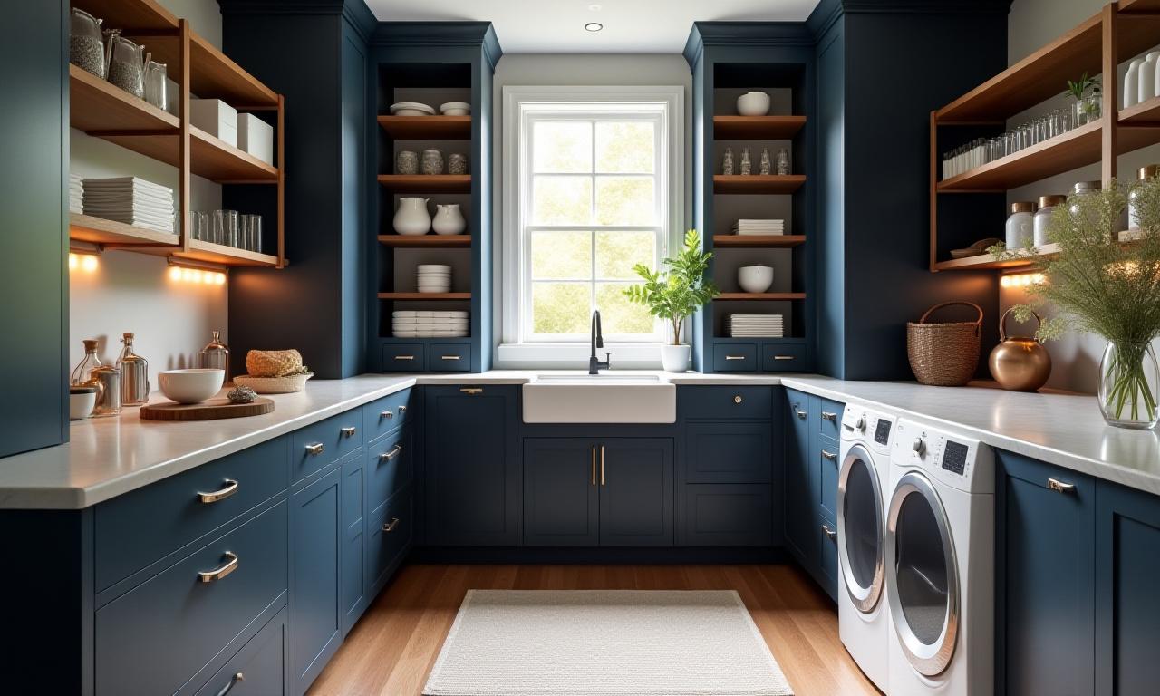 Perfectly organized modern pantry and workspace