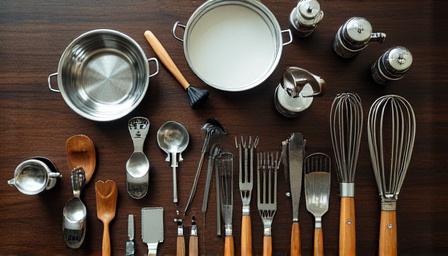 Items being sorted into categories on a table