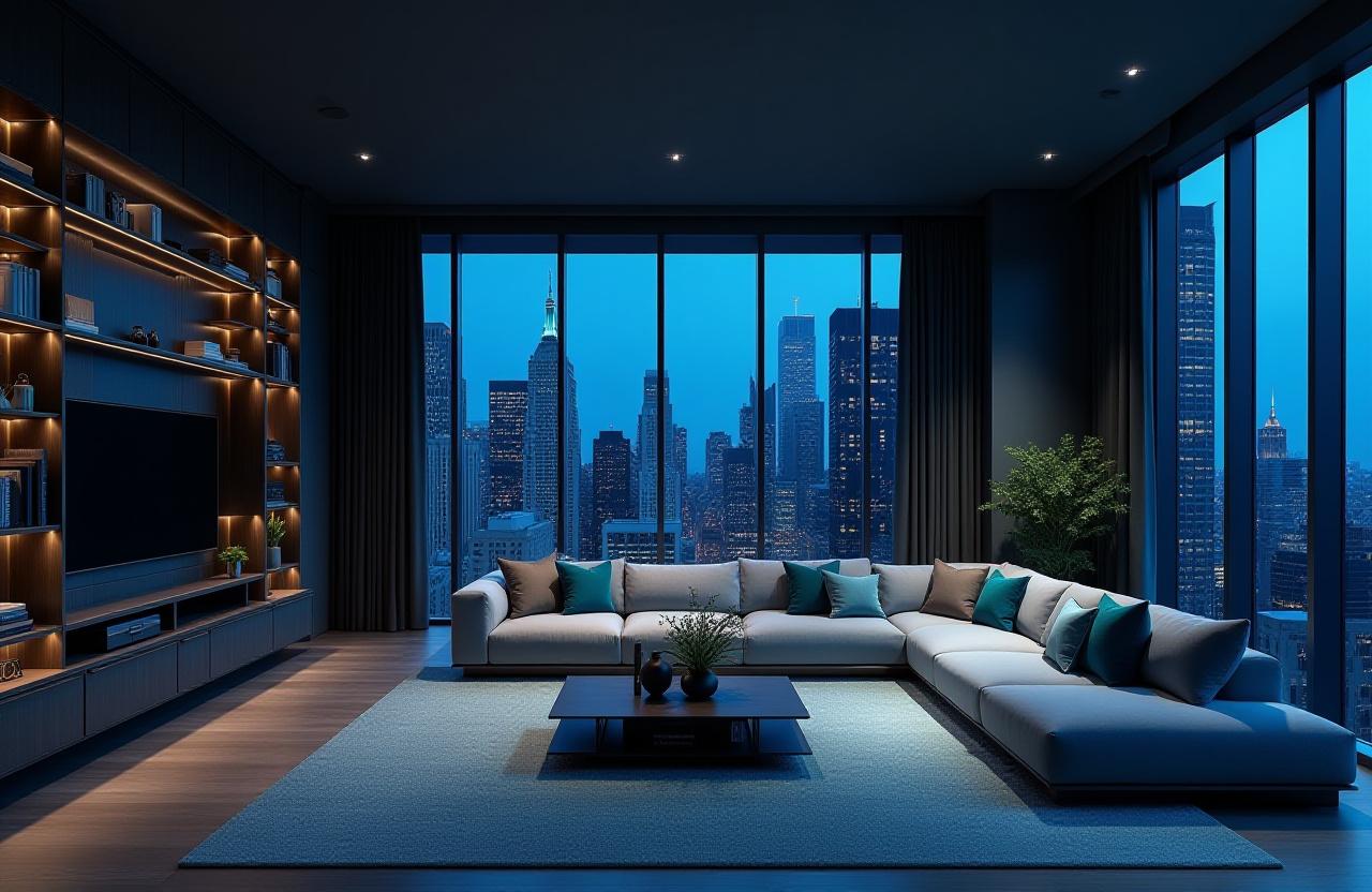 Perfectly organized luxury living room in New York City